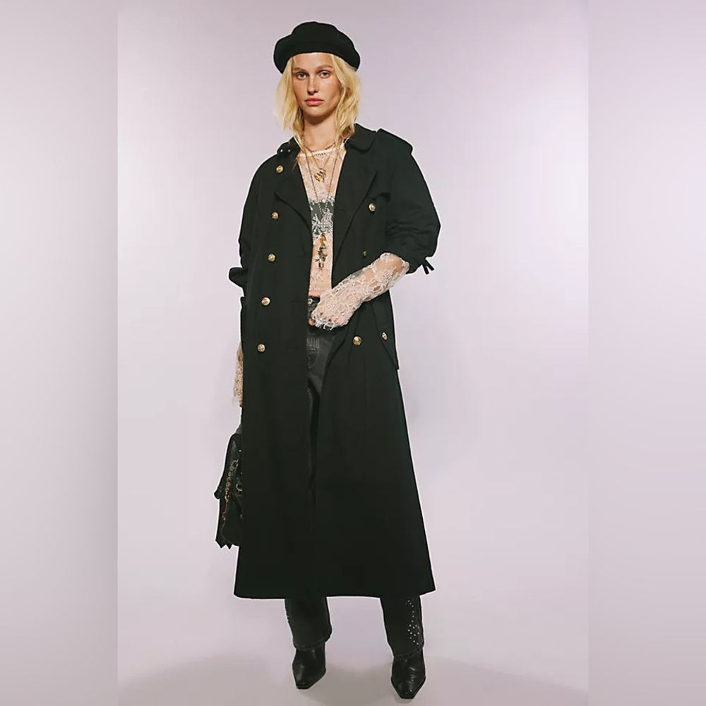 NWT Free People Denimist Oversized Trench Jacket Coat